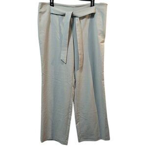 Alfani Light Gray High-Waisted Wide Leg Tie Belt Pants, Women’s 14